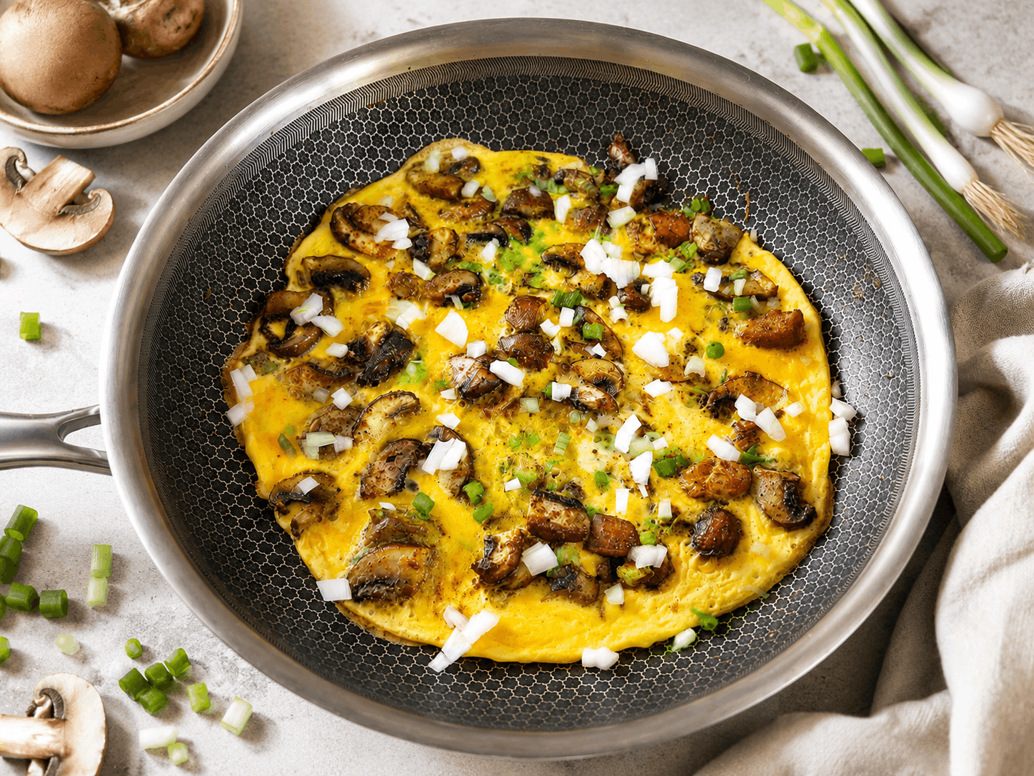 Champignon-Frittata – schnell, einfach und immer anders (grün)