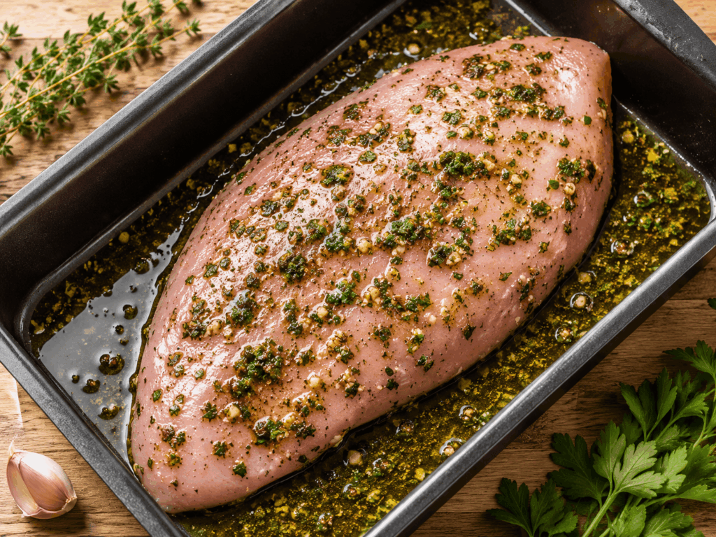 Putenfilet-Niedertemperatur-roh